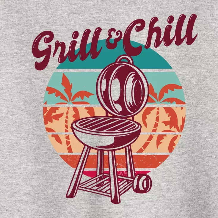 Grill And Chill Vacation Retro Sunset Toddler T-Shirt