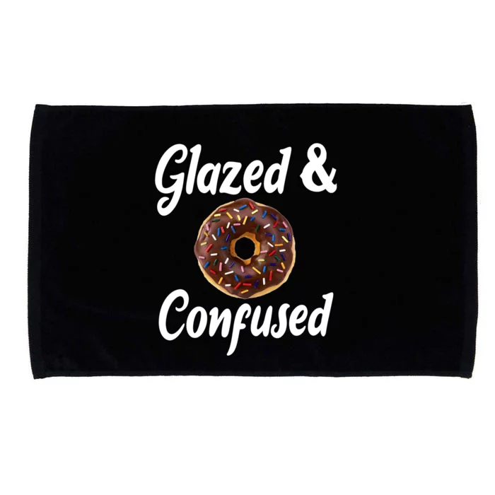 Glazed And Confused Funny Doughnut Sweets Lover Food Foodie Gift Microfiber Hand Towel