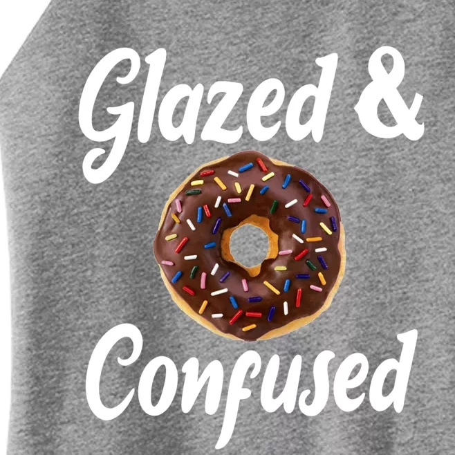 Glazed And Confused Funny Doughnut Sweets Lover Food Foodie Gift Women’s Perfect Tri Rocker Tank