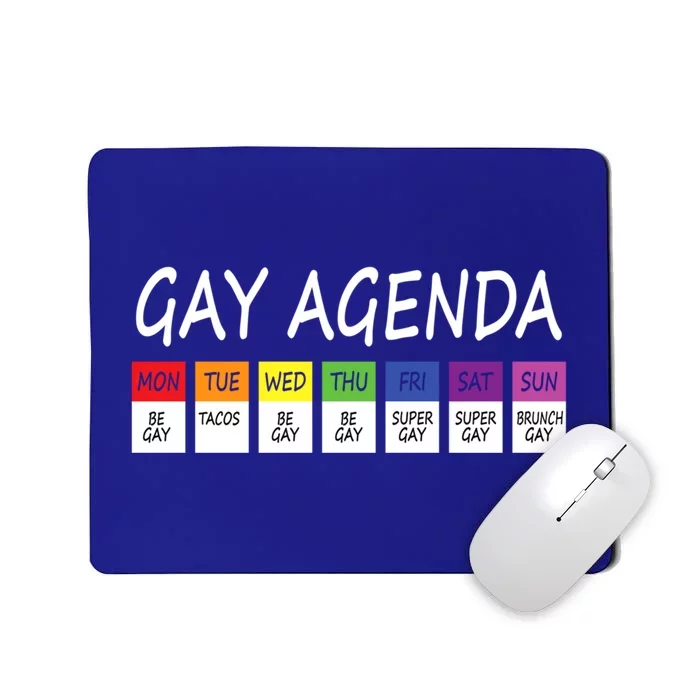 Gay Agenda Csd Pride Day Outfit Lesbian Lgbtq Lgbtq+ Meaningful Gift Mousepad