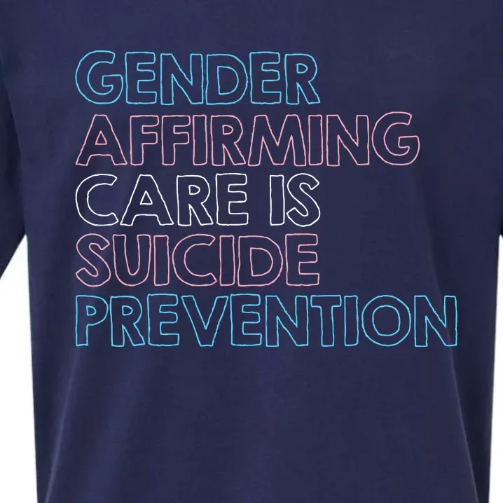 Gender Affirming Care Is Suicide Prevention Lgbt Rights Sueded Cloud Jersey T-Shirt