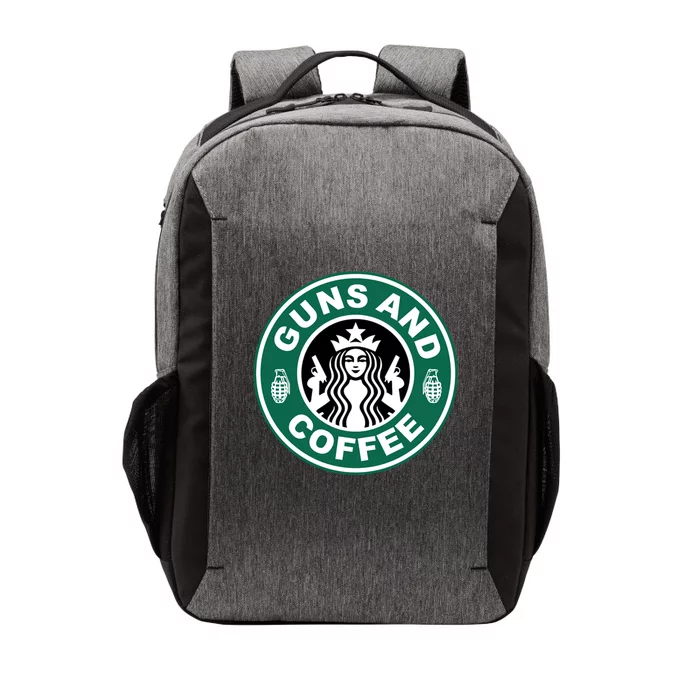 Guns And Coffee Parody Vector Backpack