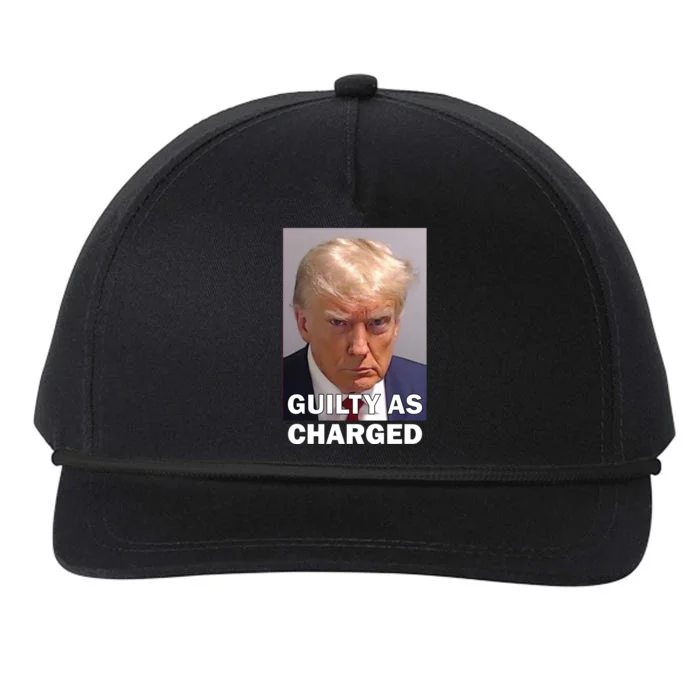 Guilty As Charge Trump Mugshot Snapback Five-Panel Rope Hat