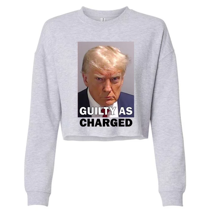 Guilty As Charge Trump Mugshot Cropped Pullover Crew