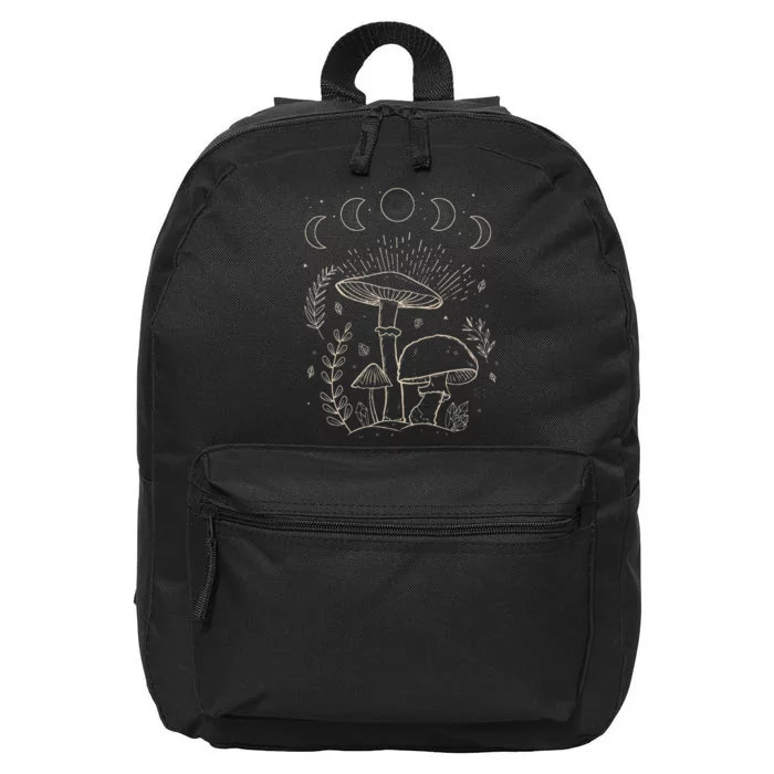 Goblincore Aesthetic Dark Academia Cottagecore Mushroom 16 in Basic Backpack