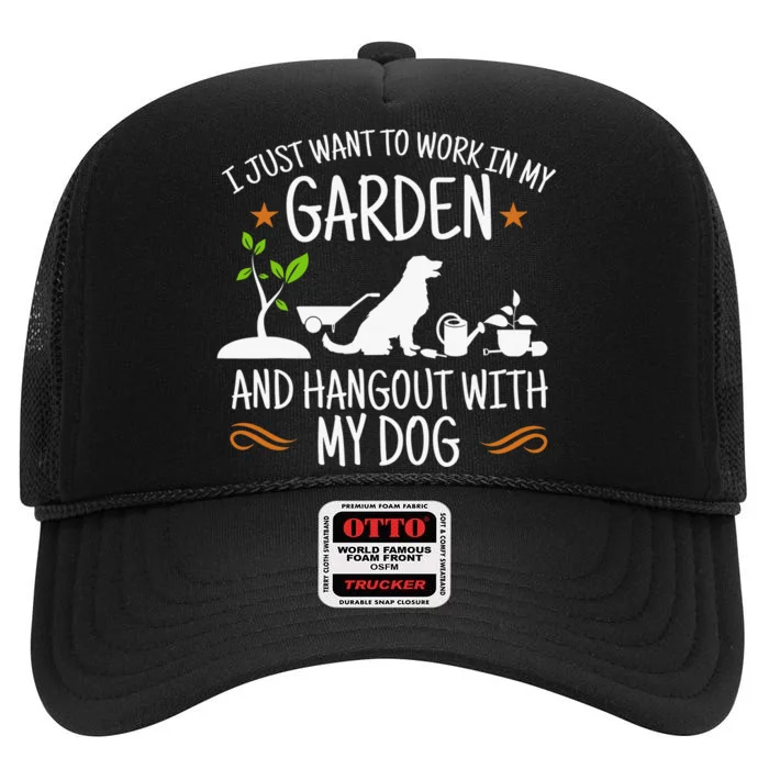 Gardening and Dog Lovers Puppy Owners Gardeners Plant Daddy High Crown Mesh Trucker Hat