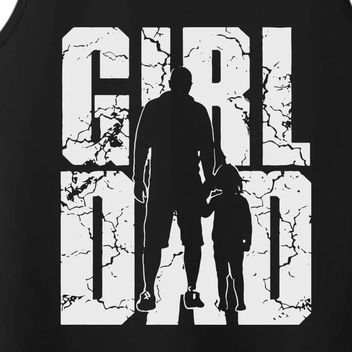 Girl And Dad Father’S Day Daddy Daughter Performance Tank