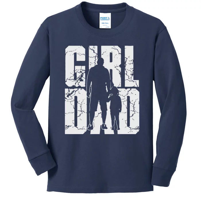 Girl And Dad Father’S Day Daddy Daughter Kids Long Sleeve Shirt