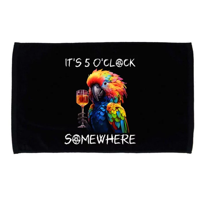 Grab A Drink And Toast To The Sun! Its 5 Oclock Somewhere! Funny Design Microfiber Hand Towel