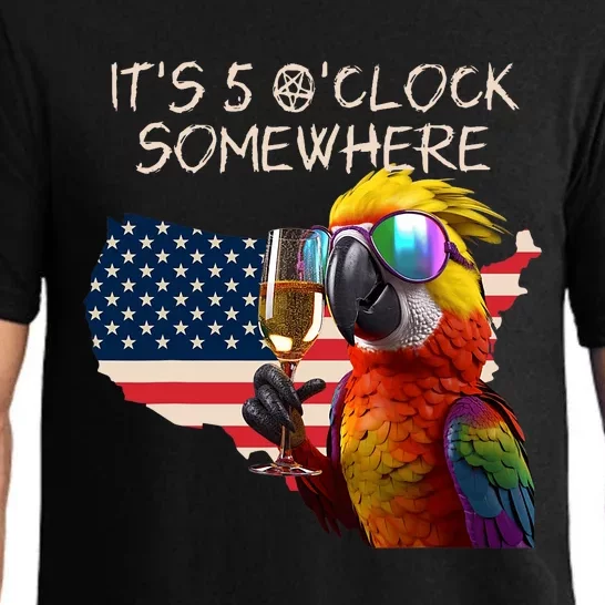 Grab A Drink And Toast To The Sun! Its 5 Oclock SomewhereAmerica Flag Design Pajama Set