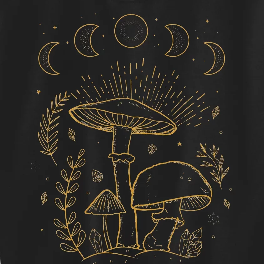 Goblincore Aesthetic Dark Academia Cottagecore Mushroom Kids Sweatshirt