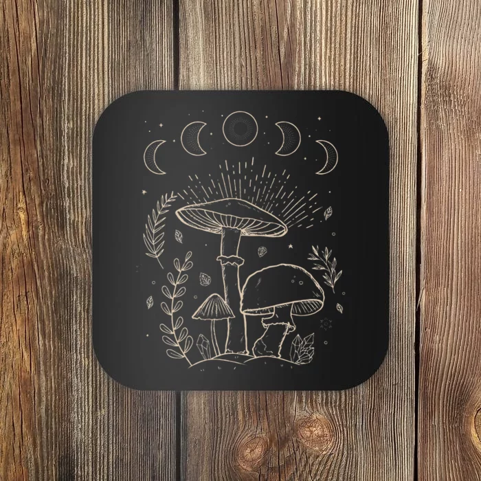 Goblincore Aesthetic Dark Academia Cottagecore Mushroom Coaster