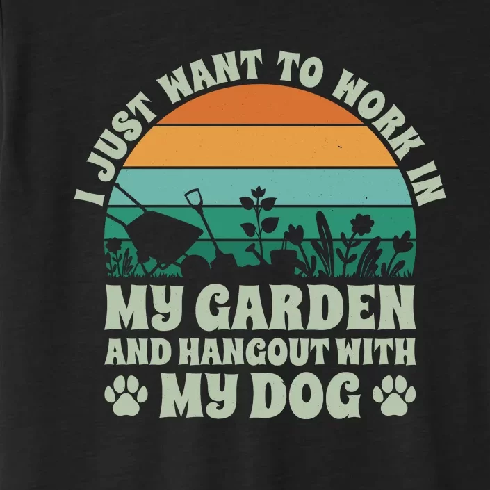 Gardening And Dog Lover Graphic ChromaSoft Performance T-Shirt