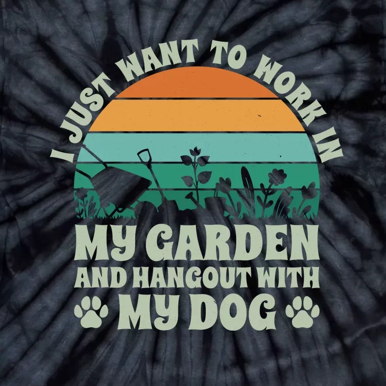 Gardening And Dog Lover Graphic Tie-Dye T-Shirt