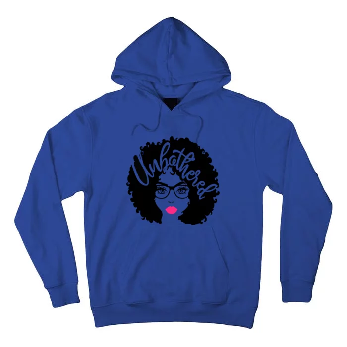 Gift Afro Diva Pink Lips Melanin Black Magic Unbothered Meaningful Gift Tall Hoodie