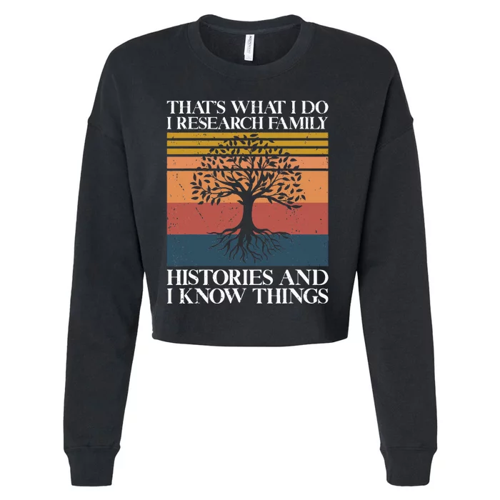 Genealogy Ancestry Dna Genealogist Family Tree Maker Cropped Pullover Crew