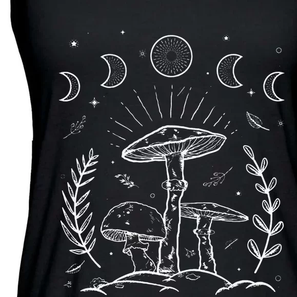 Goblincore Aesthetic Dark Academia Cottagecore Mushroom Art Ladies Essential Flowy Tank