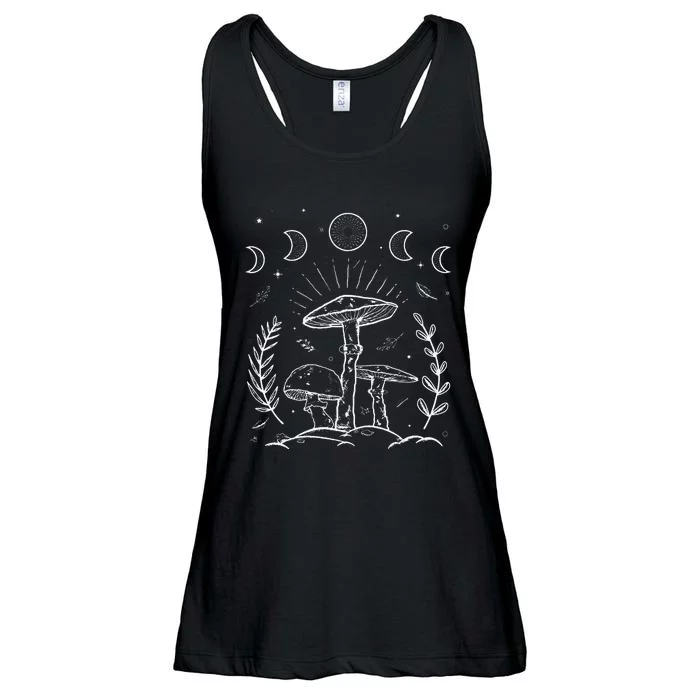 Goblincore Aesthetic Dark Academia Cottagecore Mushroom Art Ladies Essential Flowy Tank