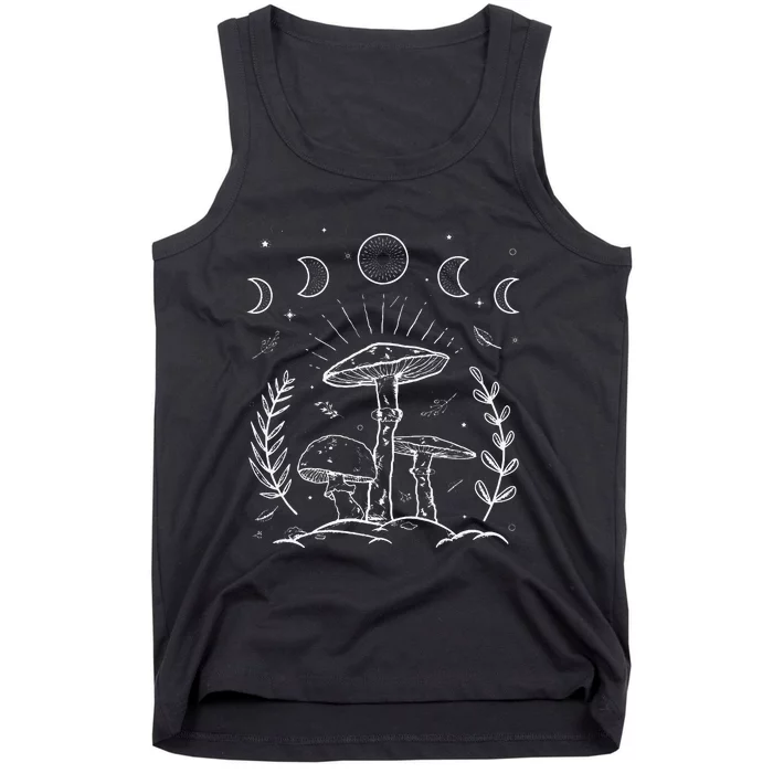 Goblincore Aesthetic Dark Academia Cottagecore Mushroom Art Tank Top