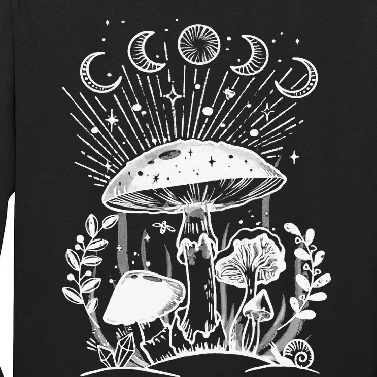 Goblincore Aesthetic Dark Academia Cottagecore Mushroom Tall Long Sleeve T-Shirt