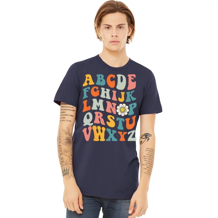 Groovy ABC Elemeno Hi Alphabet Teacher Back To School Premium T-Shirt