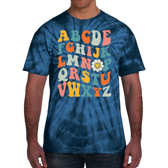 Groovy ABC Elemeno Hi Alphabet Teacher Back To School Tie-Dye T-Shirt