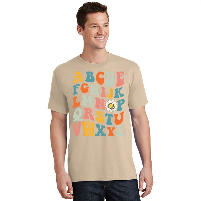 Groovy ABC Elemeno Hi Alphabet Teacher Back To School T-Shirt