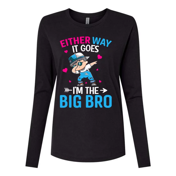 Gender Announcement Either Way It Goes Im The Big Bro Womens Cotton Relaxed Long Sleeve T-Shirt