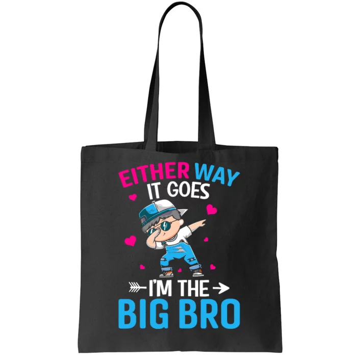 Gender Announcement Either Way It Goes Im The Big Bro Tote Bag