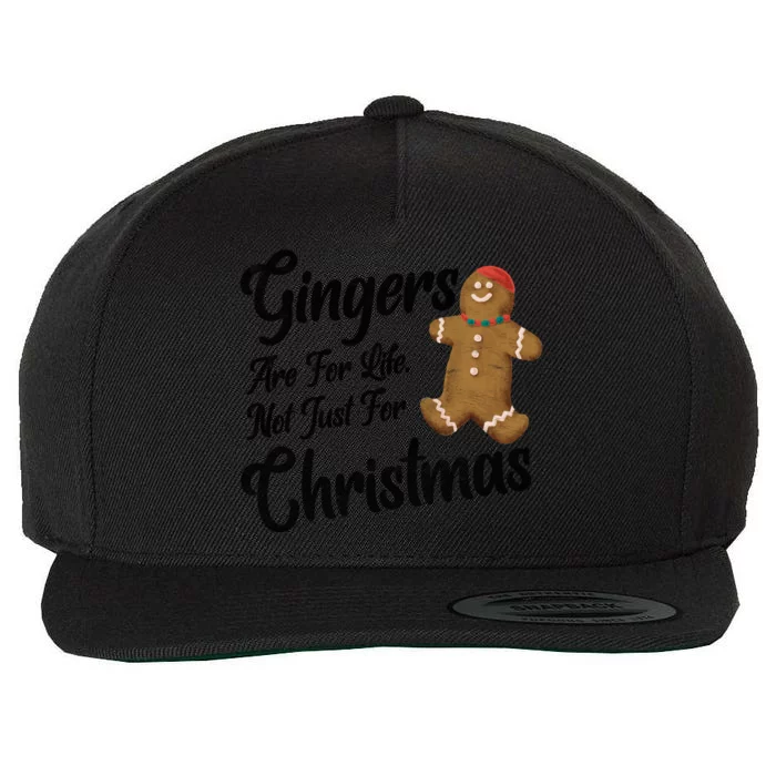 Gingers Are For Life Not Just Christmas Funny Redhead Xmas Funny Gift Wool Snapback Cap