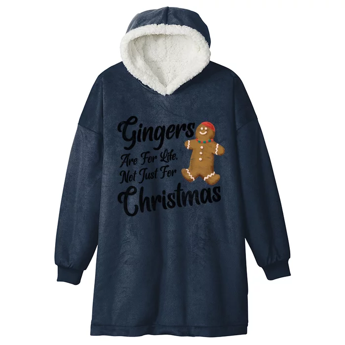 Gingers Are For Life Not Just Christmas Funny Redhead Xmas Funny Gift Hooded Wearable Blanket