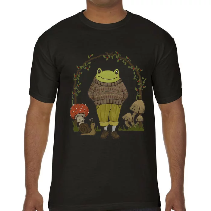 Goblincore Aesthetic Frog Mushroom Cottagecore Dark Academia Comfort Colors T-Shirt