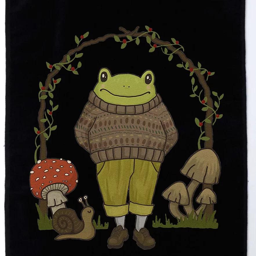 Goblincore Aesthetic Frog Mushroom Cottagecore Dark Academia Platinum Collection Golf Towel