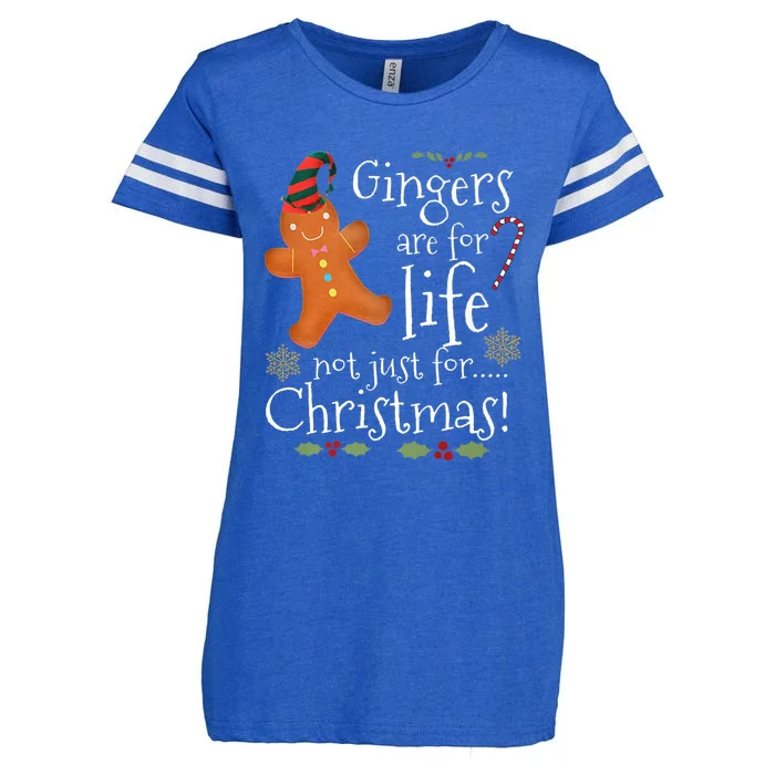 Gingers Are For Life Not Just For Christmas Funny Gift Enza Ladies Jersey Football T-Shirt