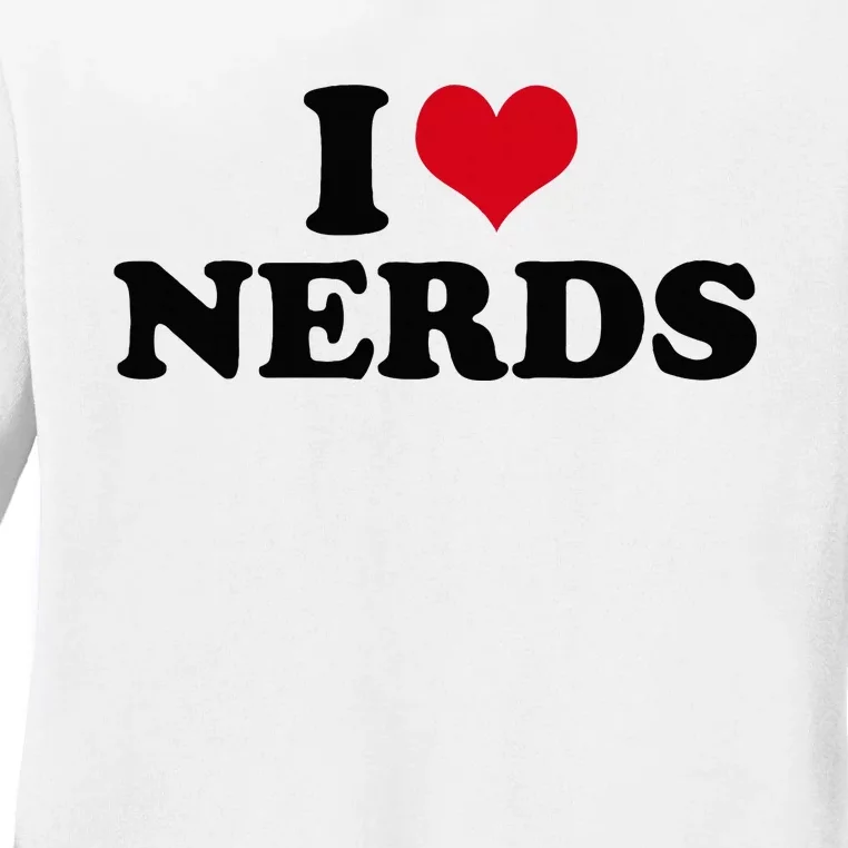 Geeky Affection for Nerds Ladies Long Sleeve Shirt