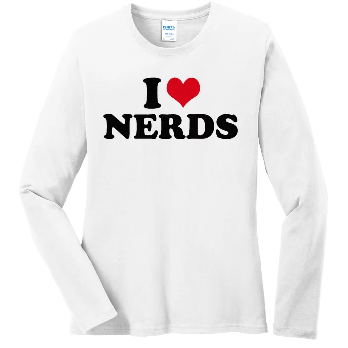 Geeky Affection for Nerds Ladies Long Sleeve Shirt