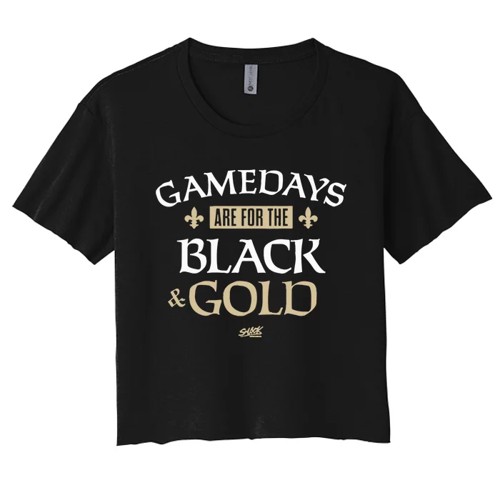 Gamedays Are For The Black And Gold Women's Crop Top Tee