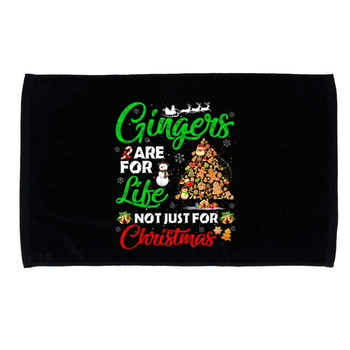 Gingers Are For Life Not Just For Christmas Xmas Tree Pajama Funny Gift Microfiber Hand Towel