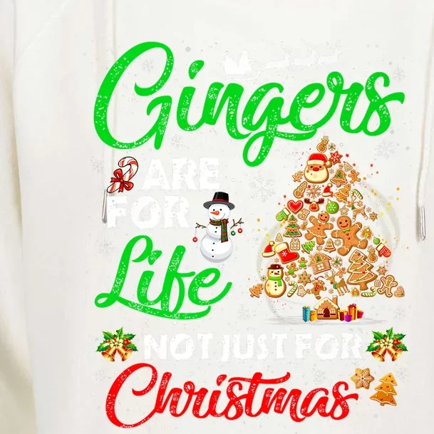 Gingers Are For Life Not Just For Christmas Xmas Tree Pajama Funny Gift Womens Funnel Neck Pullover Hood