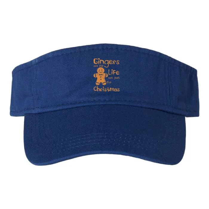 Gingers Are For Life Not Just For Christmas Cookies Noel Gift Valucap Bio-Washed Visor