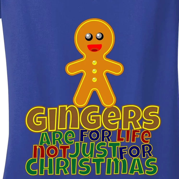 Gingers Are For Life Not Just For Christmas Gift Women's V-Neck T-Shirt