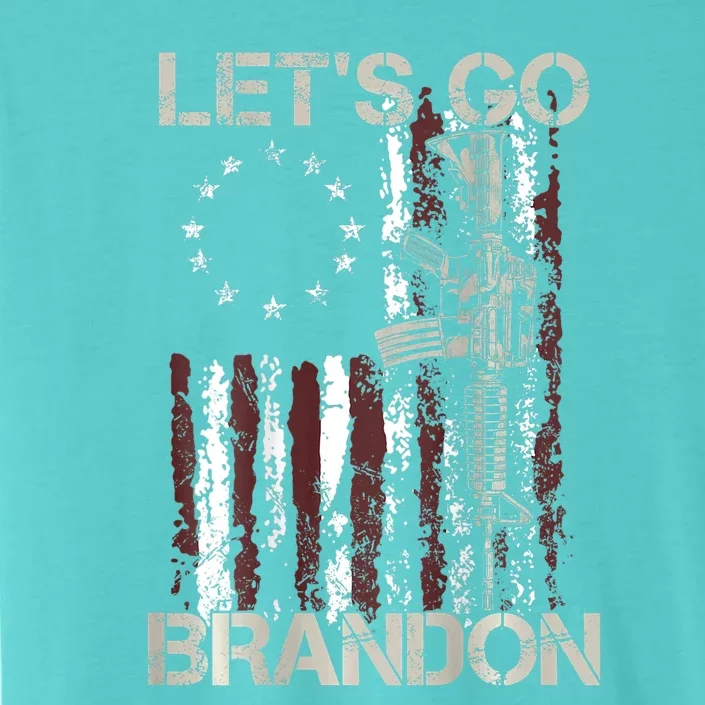 Gun American Flag Patriots Let's Go Brandon ChromaSoft Performance T-Shirt