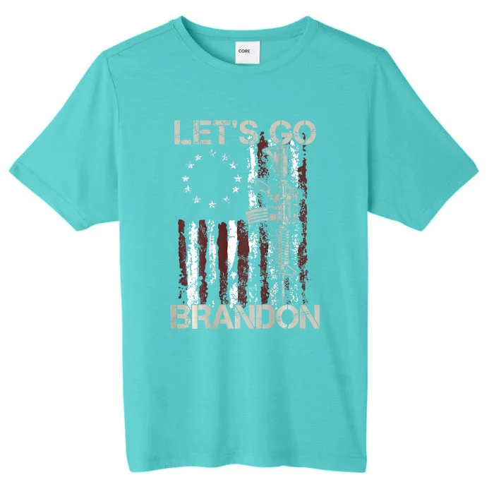 Gun American Flag Patriots Let's Go Brandon ChromaSoft Performance T-Shirt