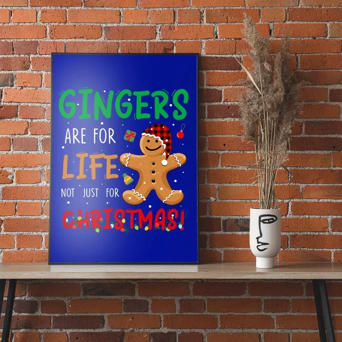 Gingers Are For Life Not Just Christmas Gingers Santa Hat Gift Poster