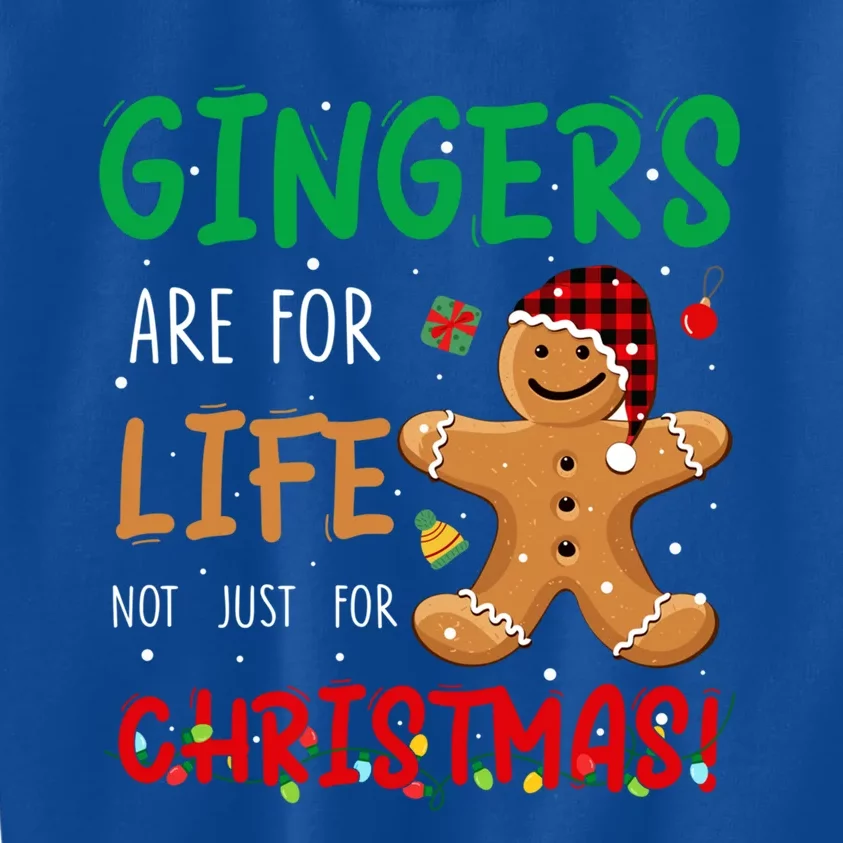 Gingers Are For Life Not Just Christmas Gingers Santa Hat Gift Kids Sweatshirt