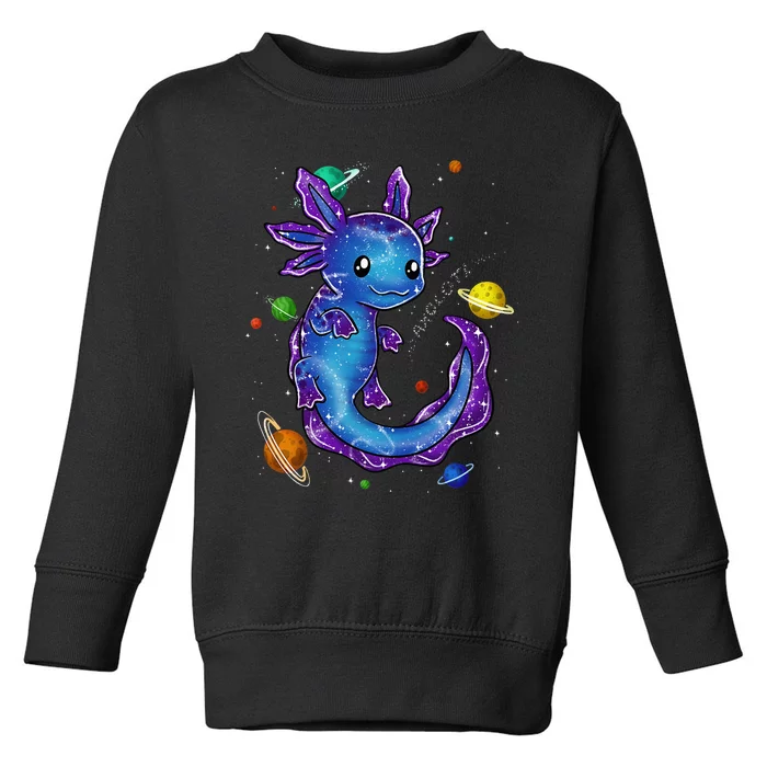 Galaxy Axolotl Funny Goth Space purple blue Japan Toddler Sweatshirt