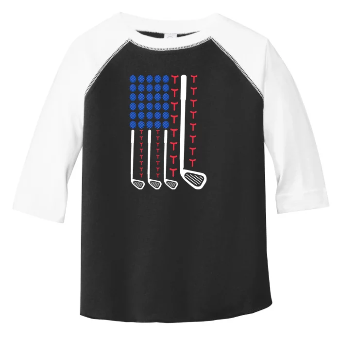 Golf American Flag Golfing Gift For Father's Day Toddler Fine Jersey T-Shirt