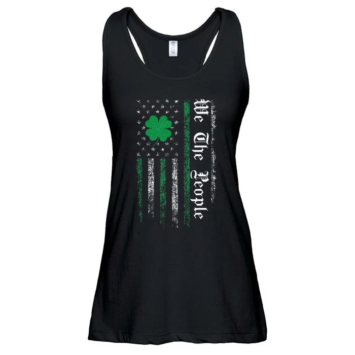 Gun American Flag Patriots We The People St Patricks Day Ladies Essential Flowy Tank