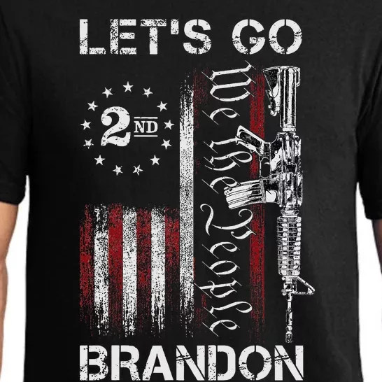 Gun American Flag Patriots Let's Go Brandon 2nd Amendment Pajama Set