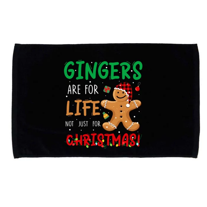 Gingers Are For Life Not Just Christmas Gingers Santa Hat Gift Microfiber Hand Towel